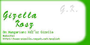 gizella kosz business card